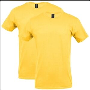Gildan Yellow Short Sleeve T-Shirts - Set of 2